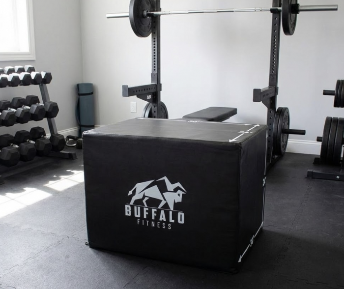 Buffalo plyo box in a home gym