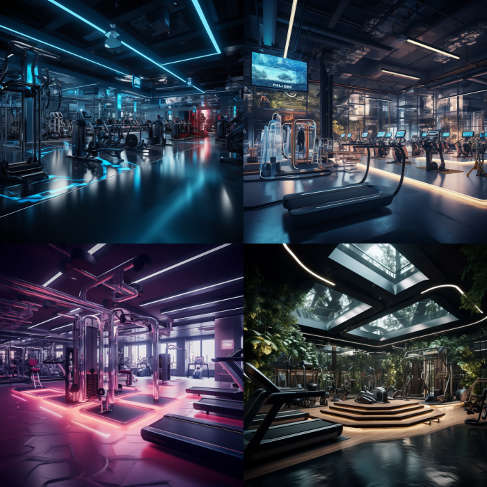 AI creations of future gyms