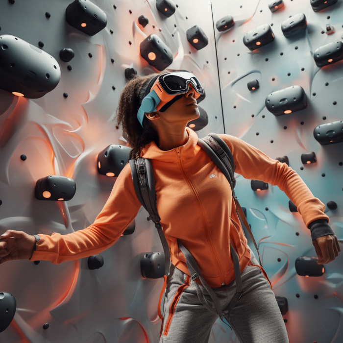 VR climbing wall