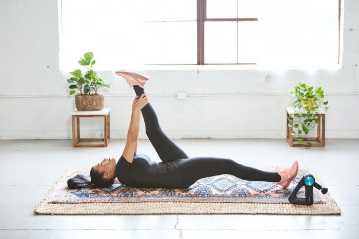 Woman stretching doing yoga