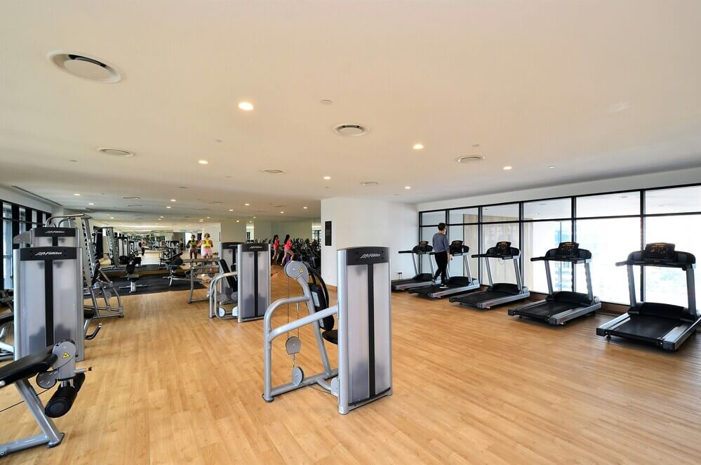 Spacious gym floor plan