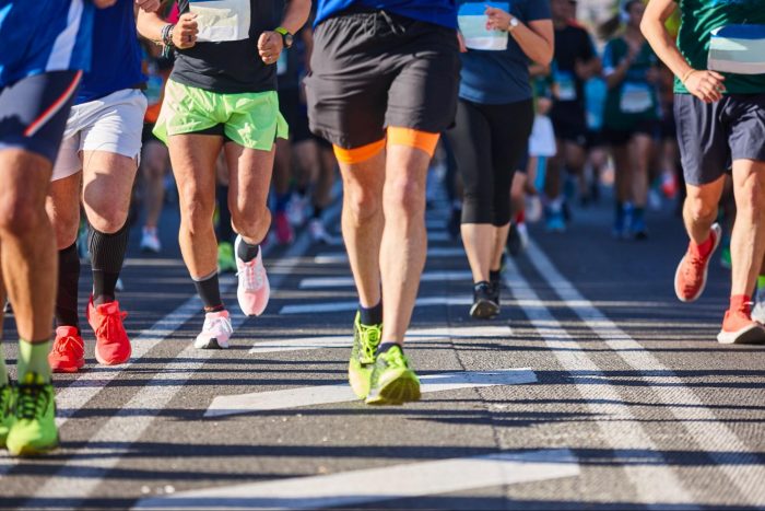 Group of marathon runners
