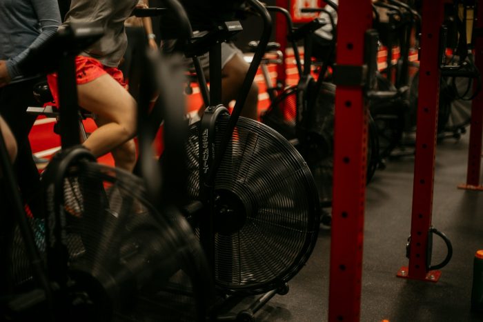 Close up of air bike fan