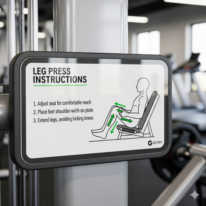 Instructions for leg press machine