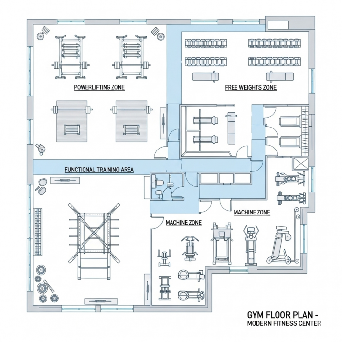 Gym floor layout