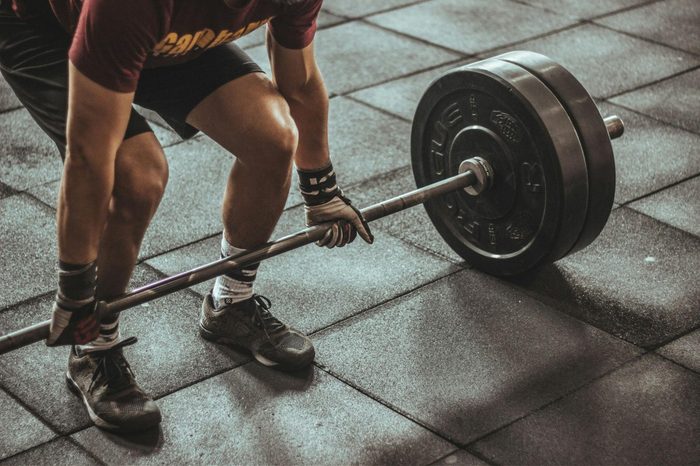 Man lifting a barbell