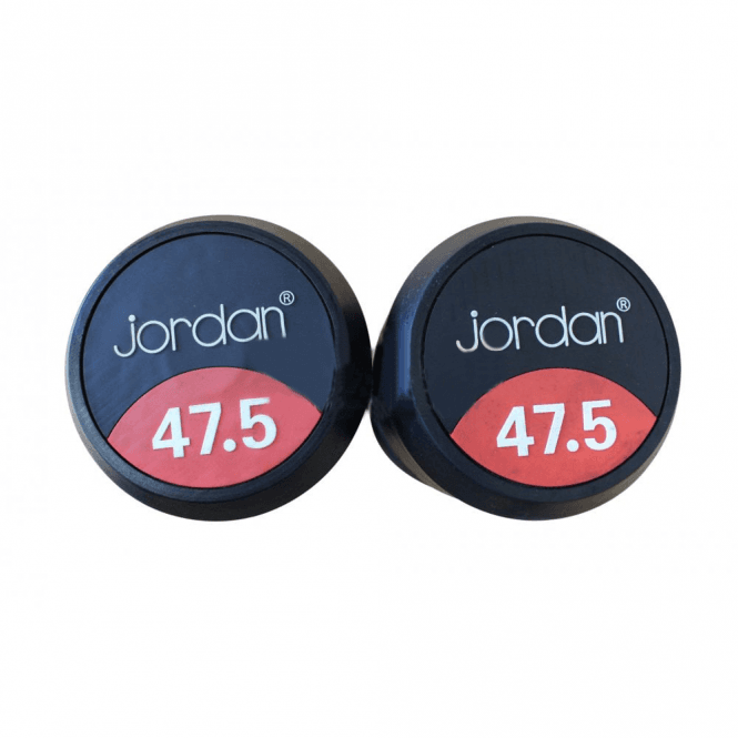 Jordan Fitness 47.5kg Classic Rubber Dumbbells (SOLD IN PAIRS)