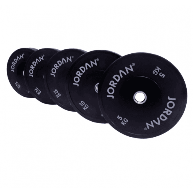 Jordan Fitness Premium Rubber Black Bumper Plates