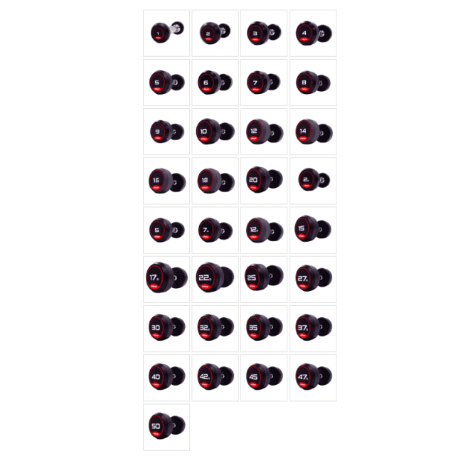 Jordan Fitness Classic Rubber Dumbbells