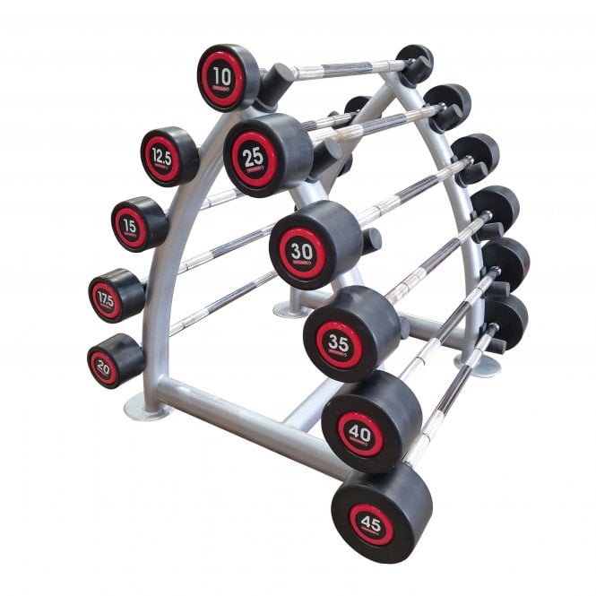 Escape Fitness 10kg-45kg Straight Rubber Barbell Set 
