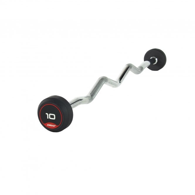 Jordan Fitness Classic Rubber Solid End Barbell - Curl Bars