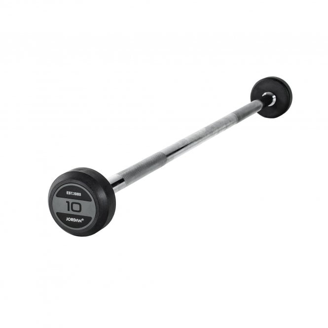 Jordan Fitness Rubber Solid End Barbell - Straight Bars