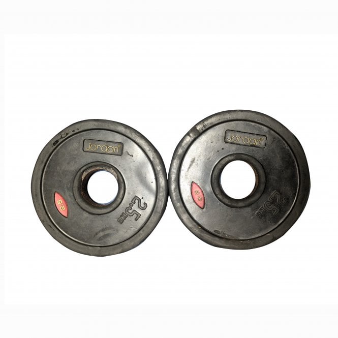 Jordan Fitness Classic Rubber Olympic Weight Plates - Pair