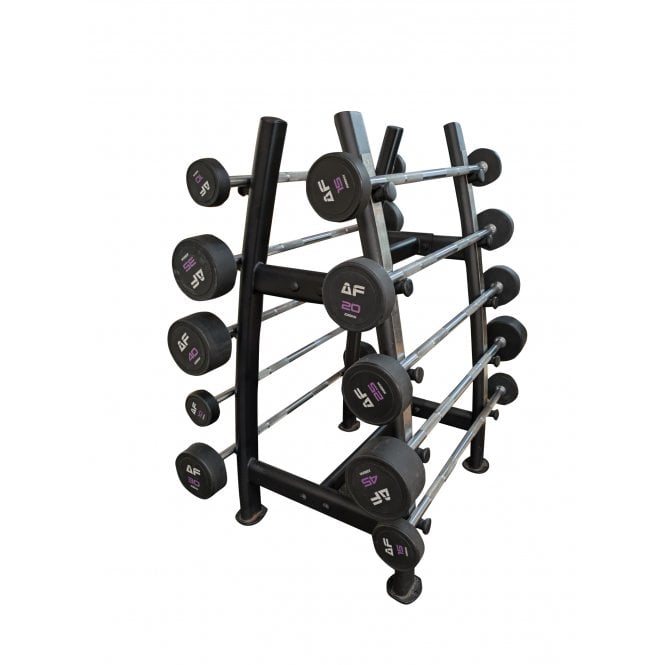 Jordan Fitness 10kg-45kg  AF Branded Urethane Barbell Set and Rack 
