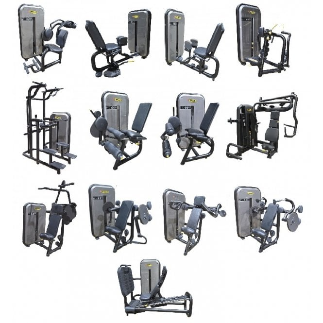 Technogym Element & Selection Line 13 Piece Selectorised Strength Set Black