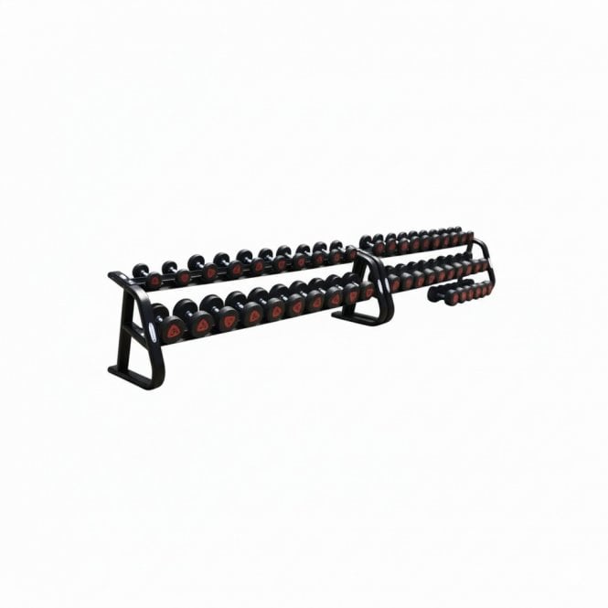 Ziva 2kg-50kg Urethane Dumbbell Set with Racks