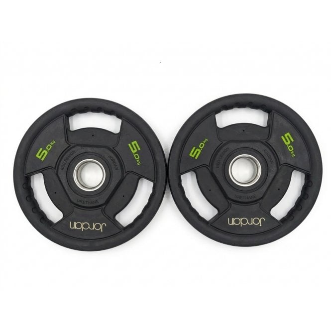 Jordan Fitness Urethane Green Olympic Weight Plates - Pair