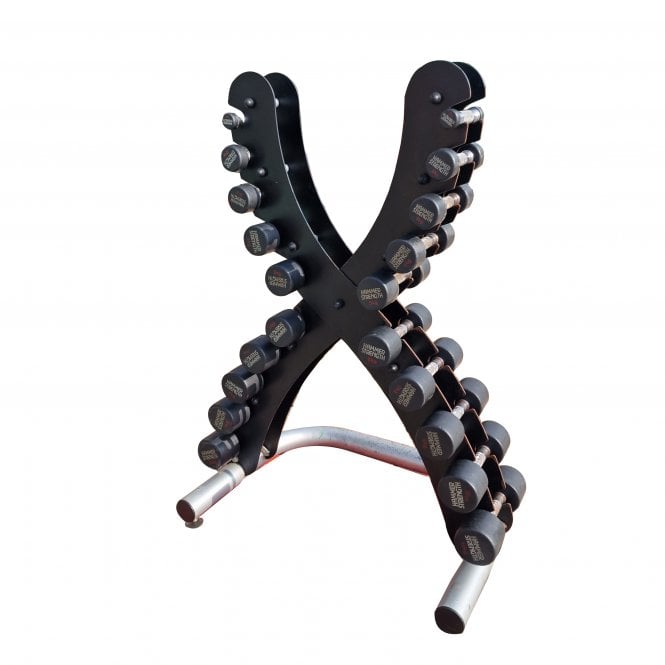 Hammer Strength 1kg-10kg Urethane Dumbbell Set with Racks