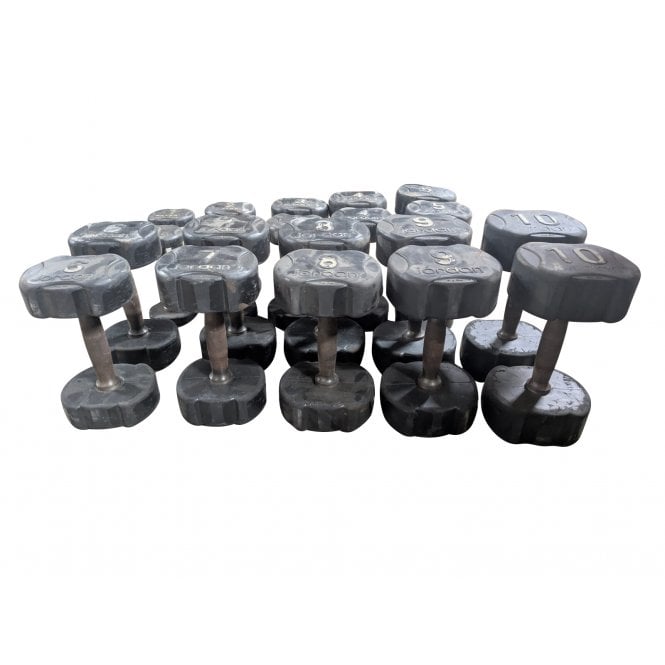 Jordan Fitness 1kg-10kg Ignite Rubber Dumbbell Set