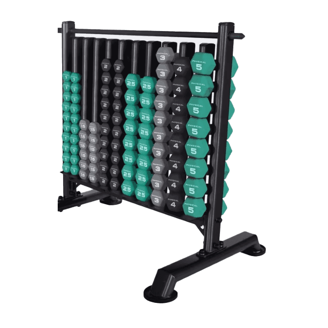 Physical Company Studio Dumbbell Rack - with 48 pairs of Neo-Hex Dumbbells