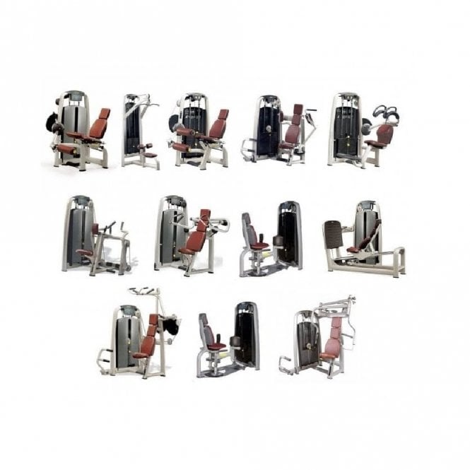 Technogym Selection Line 12 Piece Selectorised Strength Set Silver