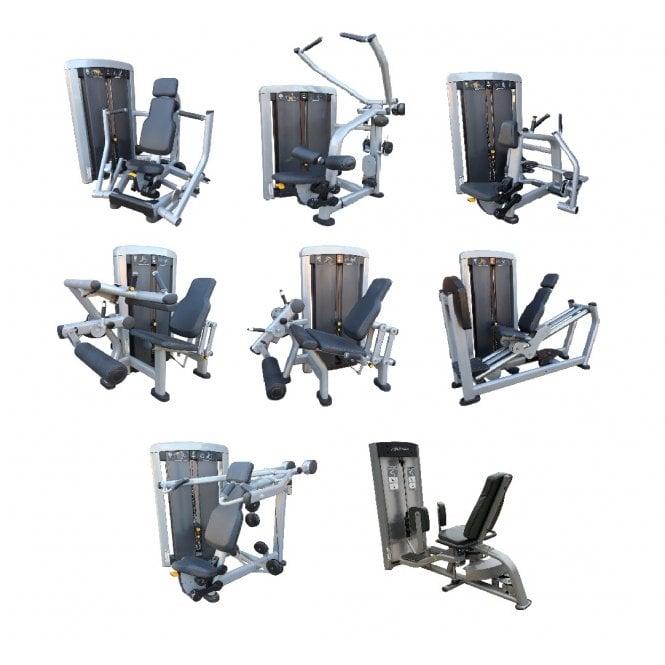 Life Fitness Insignia 8 Piece Strength Set Silver 