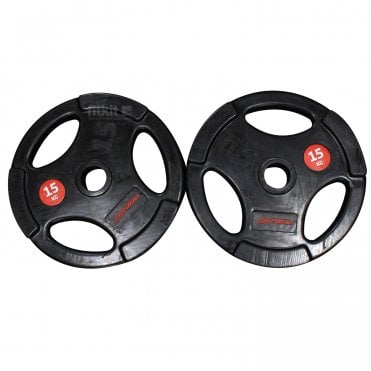 Rubber Olympic Tri-Grip Plates - Pair