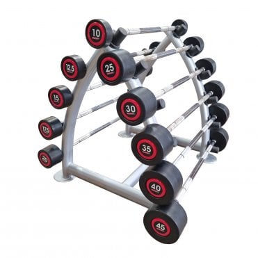 10kg-45kg Straight Rubber Barbell Set 