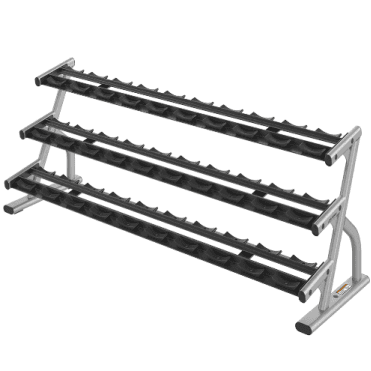Axiom Series Three-Tier Long Saddle Dumbbell Racks