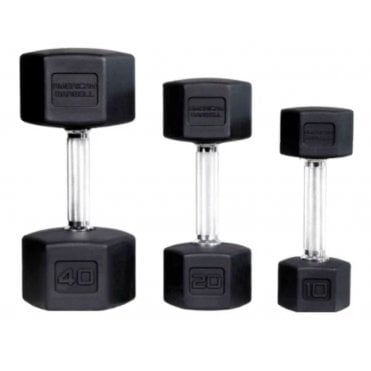 Life Fitness Hex Dumbbells High Grade 2.5 - 25kg Set