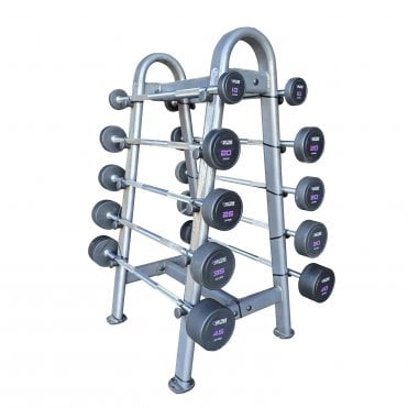 10kg-45kg Jordan Fitness Urethane Barbell Set and Rack - Branded Anytime Fitness