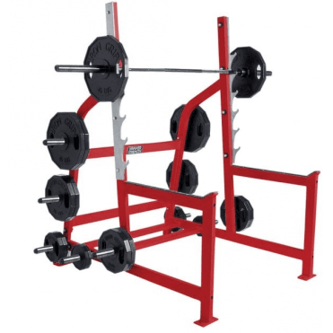 Olympic Squat Rack Red Frame 