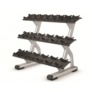 Discovery Series 3 Tier Dumbbell Rack Silver