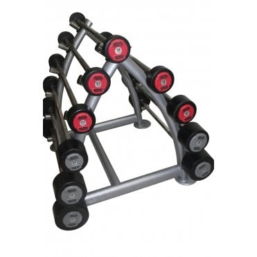 10kg-45kg Straight Rubber Barbell Set & Rack