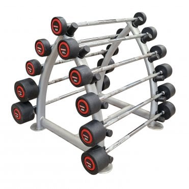 Escape Fitness 10kg-45kg Straight Rubber Barbell Set