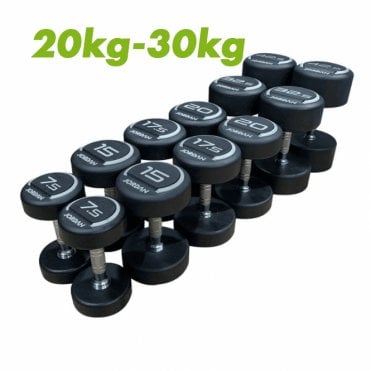 20kg-30kg Premium Rubber Dumbbells Set